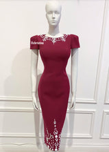 Load image into Gallery viewer, Linda dress in darker Red
