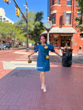 Load image into Gallery viewer, Maya dress in 3D flowers multicolor