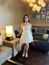 Load image into Gallery viewer, Plumeria dress in white