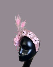 Load image into Gallery viewer, Pink halo facisnator matching dress