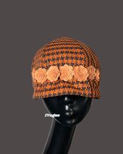 Load image into Gallery viewer, Brown hat Brown flower - Romantic Fall Winter hat matching coat made for free by Christine Kennedy - Christine Designer