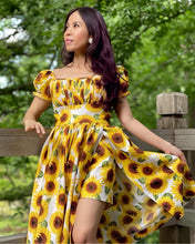 Load image into Gallery viewer, Suri Dress in Sunflowers Print