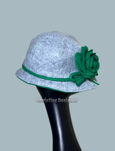 Load image into Gallery viewer, Cloche grey hat matching coat