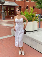 Load image into Gallery viewer, Lilian Dress in white linen