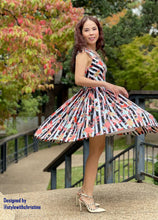 Load image into Gallery viewer, Cici dress in plaid bloom flowers