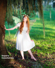 Load image into Gallery viewer, Caroline Dress in White Taffeta - Shop women style vintage, Audrey Hepburn jackets online -Christine