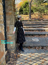 Load image into Gallery viewer, Meghan Dress in Tweed plaid patterns size S - Shop women style vintage, Audrey Hepburn jackets online -Christine