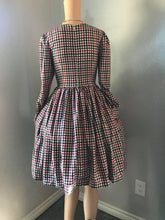 Load image into Gallery viewer, Loren Dress in Autumn Plaid Checkered size S - Shop women style vintage, Audrey Hepburn jackets online -Christine