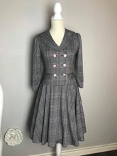 Load image into Gallery viewer, Louis Collar suit in plaid patterns - Shop women style vintage, Audrey Hepburn jackets online -Christine