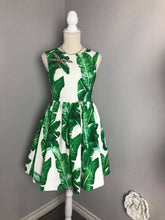 Load image into Gallery viewer, Audrey Dress in Banana Leaf Dragonfly gemstones brooch Size S - Shop women style vintage, Audrey Hepburn jackets online -Christine
