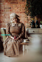 Load image into Gallery viewer, Loren Dress in Autumn Plaid Brown