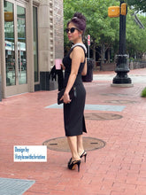 Load image into Gallery viewer, Audrey dress in black - Shop women style vintage, Audrey Hepburn jackets online -Christine