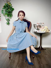 Load image into Gallery viewer, Kate Dress in Solid Blue