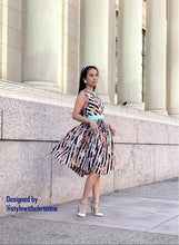 Load image into Gallery viewer, Cici dress in plaid bloom flowers size S