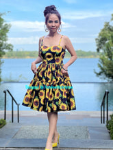 Load image into Gallery viewer, Suria dress in sunflower printed