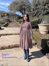 Load image into Gallery viewer, Loren Dress in Autumn Plaid Checkered size S - Shop women style vintage, Audrey Hepburn jackets online -Christine