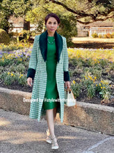 Load image into Gallery viewer, Ada Coat in Hounds Tooths green