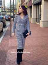 Load image into Gallery viewer, Christine dress in Hounds Tooths Black