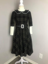 Load image into Gallery viewer, Meghan Dress in Tweed plaid patterns size S - Shop women style vintage, Audrey Hepburn jackets online -Christine