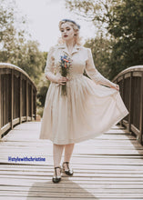 Load image into Gallery viewer, Kathy Dress in linen cream - Shop women style vintage, Audrey Hepburn jackets online -Christine