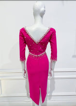 Load image into Gallery viewer, Andrea dress in solid lotus pink - Shop women style vintage, Audrey Hepburn jackets online -Christine