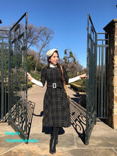 Load image into Gallery viewer, Meghan Dress in Tweed plaid patterns size S - Shop women style vintage, Audrey Hepburn jackets online -Christine