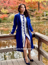 Load image into Gallery viewer, Audrey coat in Blue size S