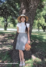 Load image into Gallery viewer, Lolita skirt Black Checkered Gingham XS, S, M - Shop women style vintage, Audrey Hepburn jackets online -Christine