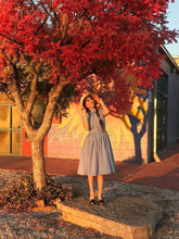 Load image into Gallery viewer, Kate Dress in Solid Blue Cotton - Shop women style vintage, Audrey Hepburn jackets online -Christine