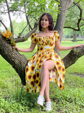 Load image into Gallery viewer, Suri Dress in Sunflowers Print
