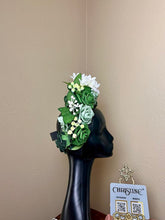 Load image into Gallery viewer, Green rose headpiece
