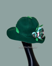 Load image into Gallery viewer, Romantic Cloche green hat matching coat
