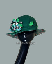 Load image into Gallery viewer, Romantic Cloche green hat matching coat
