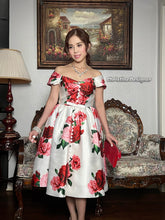 Load image into Gallery viewer, Diana Gown in Roses Printed
