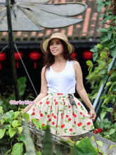 Load image into Gallery viewer, Julie skirt in Cherry cotton
