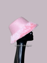 Load image into Gallery viewer, Dusty Pink felt, fur hat matching coat
