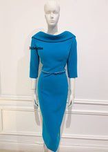 Load image into Gallery viewer, Karen dress in Royal Blue and Teal
