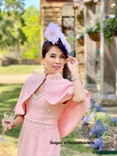 Load image into Gallery viewer, Susana dress in pink matching cape
