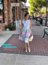 Load image into Gallery viewer, Audrey Dress in Rose Bloom Taffeta size S - Shop women style vintage, Audrey Hepburn jackets online -Christine
