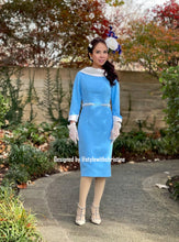 Load image into Gallery viewer, Casa dress in solid Blue white
