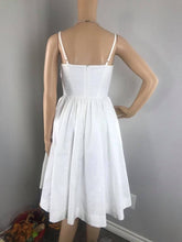Load image into Gallery viewer, Lana Dress in White “Dotted Swiss" size S - Shop women style vintage, Audrey Hepburn jackets online -Christine
