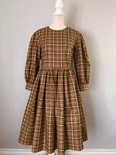 Load image into Gallery viewer, Loren Dress in Autumn Plaid Brown

