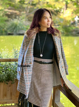 Load image into Gallery viewer, Lola Coat in Tweed fur neck collar
