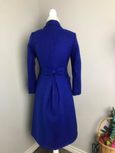 Load image into Gallery viewer, Audrey coat in Wool Blue - Shop women style vintage, Audrey Hepburn jackets online -Christine
