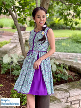 Load image into Gallery viewer, Lobell Dress in Bloom flower silk cotton - Shop women style vintage, Audrey Hepburn jackets online -Christine
