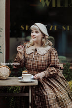 Load image into Gallery viewer, Loren Dress in Autumn Plaid Brown
