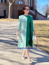 Load image into Gallery viewer, Kennedy Coat set in Hounds Tooths green
