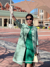 Load image into Gallery viewer, Kennedy Coat set in Hounds Tooths green
