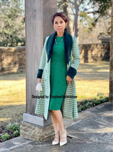 Load image into Gallery viewer, Ada Coat in Hounds Tooths green
