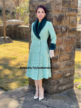 Load image into Gallery viewer, Ada Coat in Hounds Tooths green
